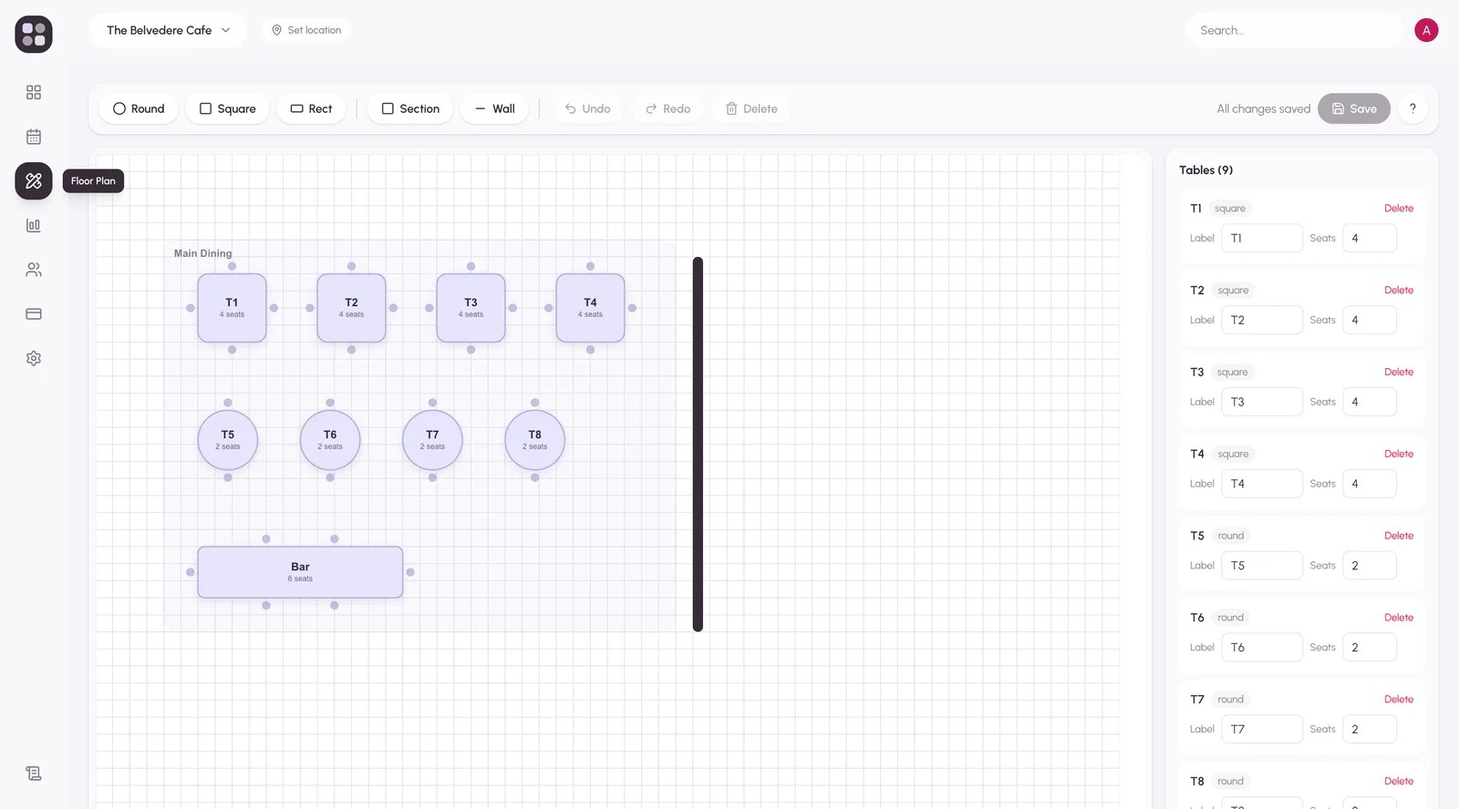 Table Sense — Visual floor plans & live restaurant operations